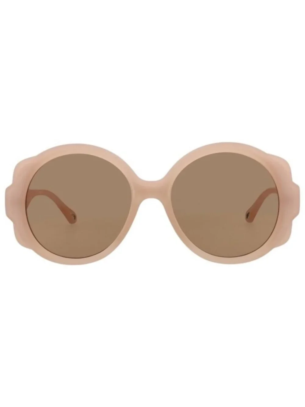 New Chloé Womens Round/Oval Nude Nude Brown Fashion Designer Sunglasses